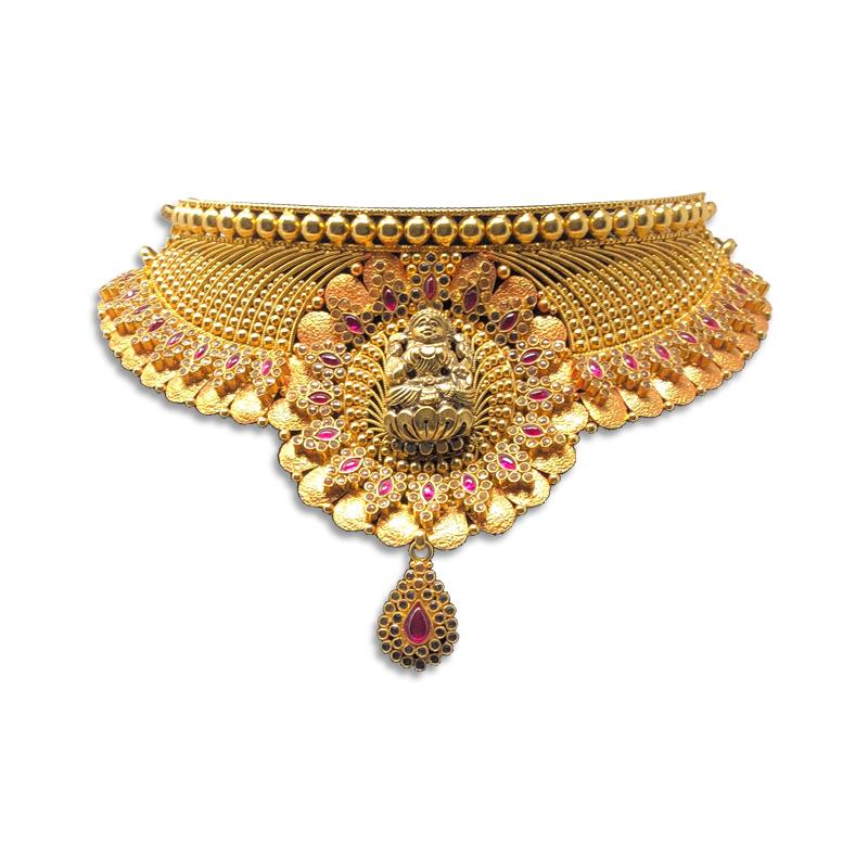 Gold necklace designs in 80 grams with price sale
